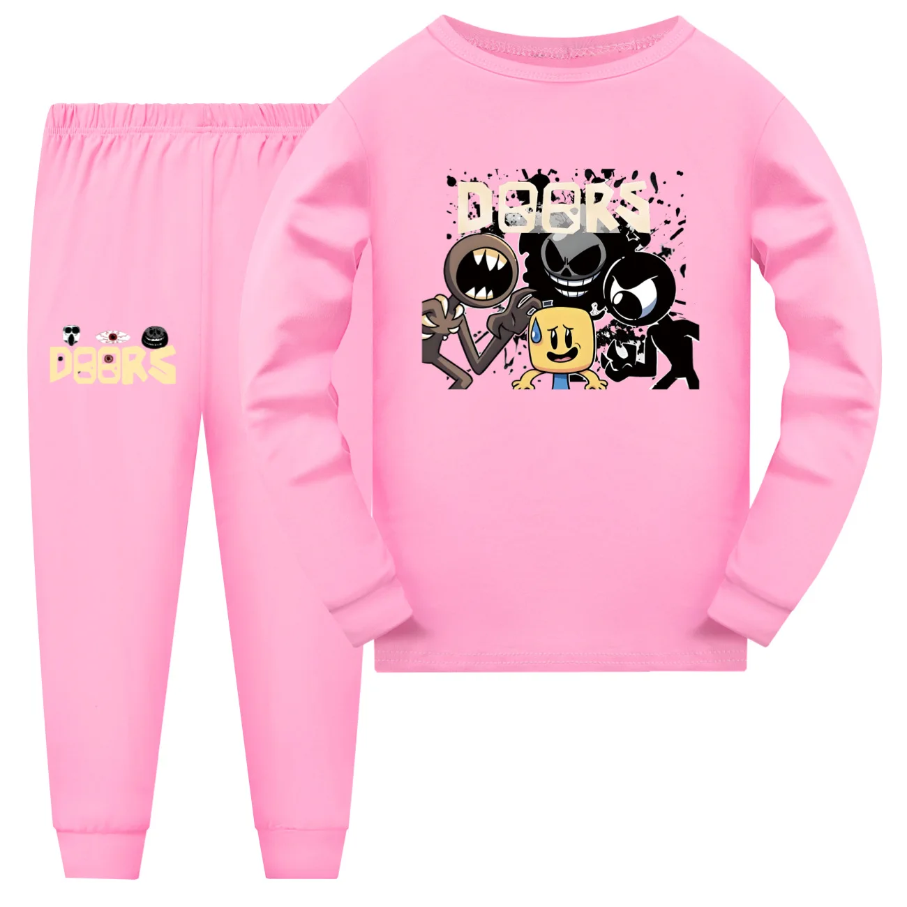 Детская одежда с игровыми дверцами футболка брюки 2 шт. модные удобные пижамы для