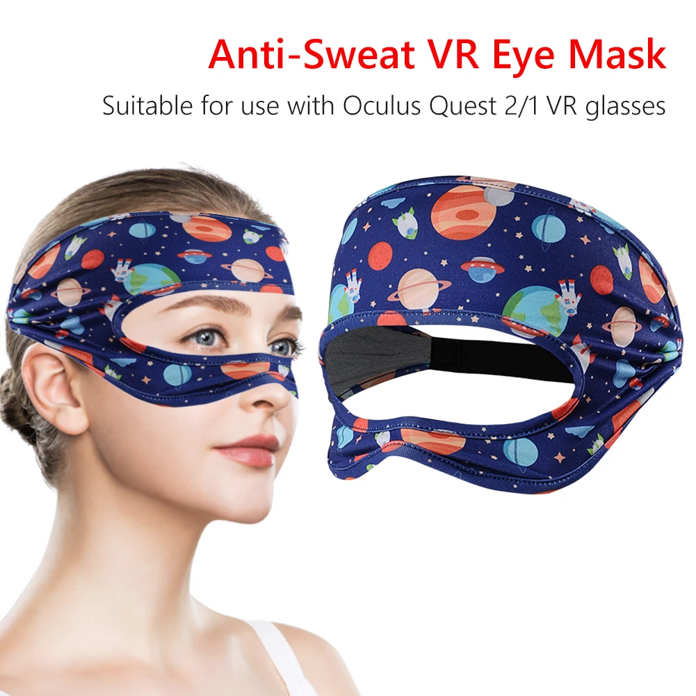 

VR Accessories Eye Mask Cover Breathable Sweat Band Adjustable Sizes Padding with Virtual Reality Headsets For Oculus Quest 2