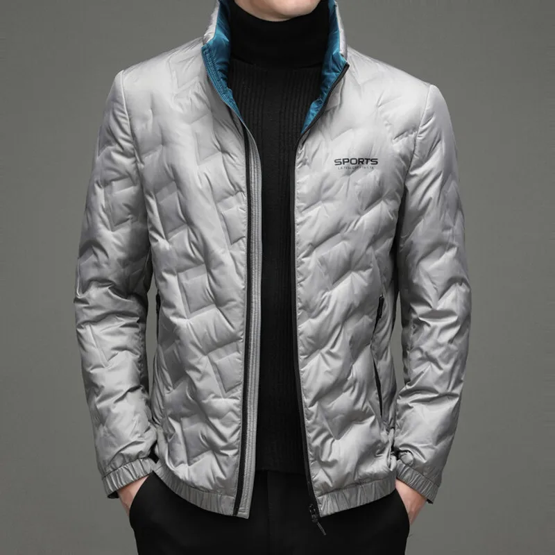 2022 Autumn Winter New Down Jacket Men's Lightweight Eiderdown Warm Coat Korean Fashion Casual Jacket High End Men's Clothes