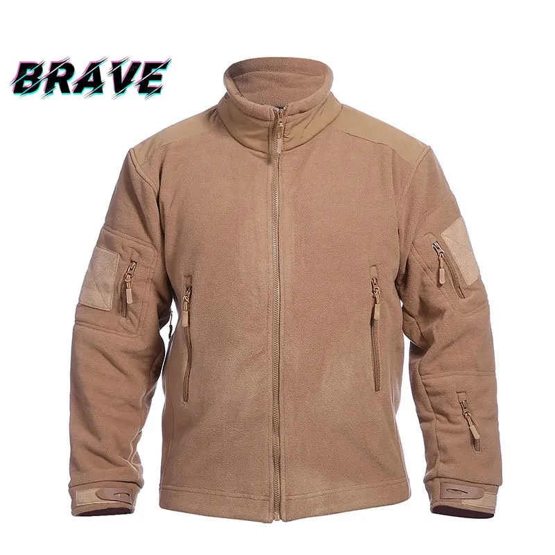

Men's Outdoor Military Tactical Fleece Jacket Hooded Windproof Thermal Multi Pocket Jackets Men's Sports Climbing Top Jaquetas