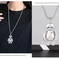 fashion simple big white pendant titanium steel necklaces for men and women hip hop sweater chain jewelry accessories wholesale