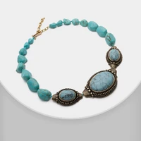 amorita boutique trendy blue stone necklace