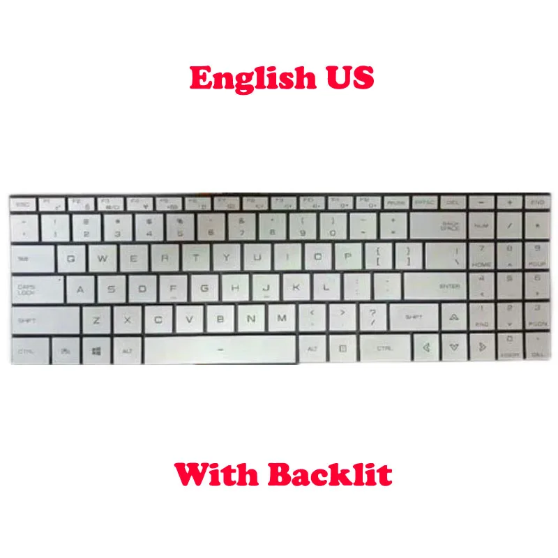 Клавиатура US с подсветкой для 한컴컴퓨퓨для Hansung TFG256GT 256XG 257GS 257XG 276GT 276XG 277GS 277XG 5076XG 5176XG
