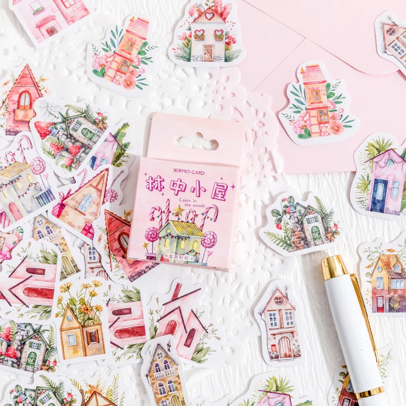 

46Sheet Sticker Creative Decoration Diy Scrapbooking Stationery Crafts Adhesive Diary Label Stationary School Supplies