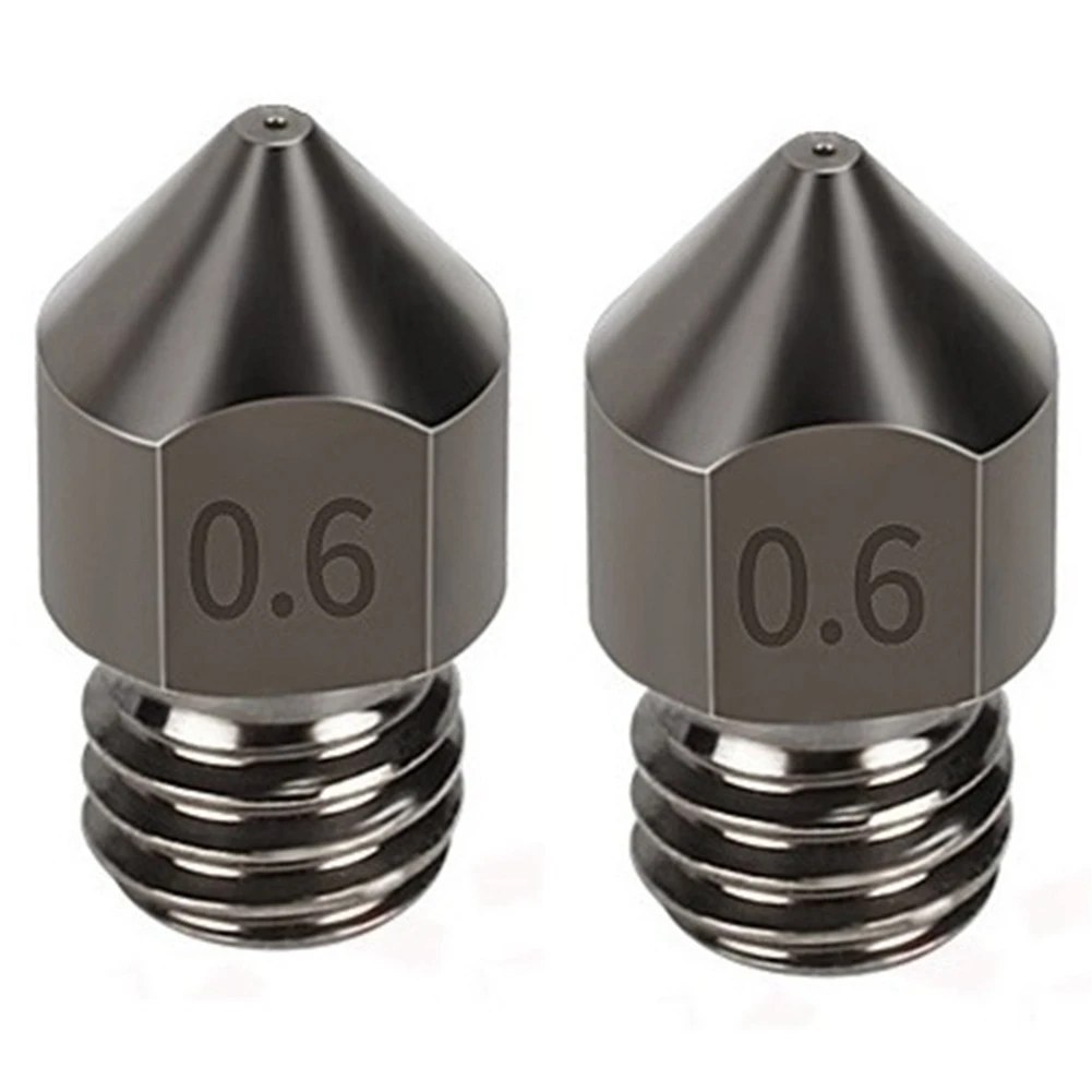 

Форсунка из закаленной стали MK8 2 шт., расходные материалы для печатающей головки 1,75/0,6 мм, форсунки экструдера для 3D-принтера Ender3/V2/PRO