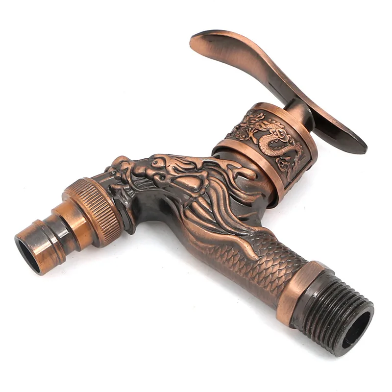 Садовый смеситель для ванной настенный кран античный цинковый сплав