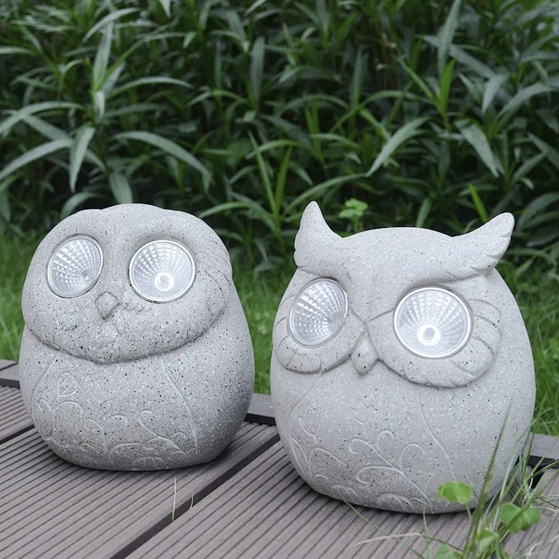 

Outdoor Courtyard Creative Owl Night View Decorative Lights Balcony Solar Electronic Small Night Lamp Ornaments Ambience Light