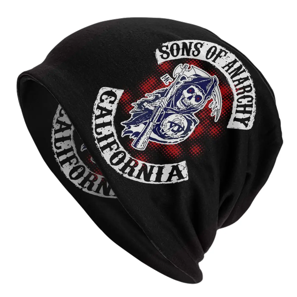

SOA Sons Of Anarchy Skullies Beanies Hat the Death Fear the Reaper Men Women Outdoor Cap Warm Dual-use Bonnet Knitted Hat