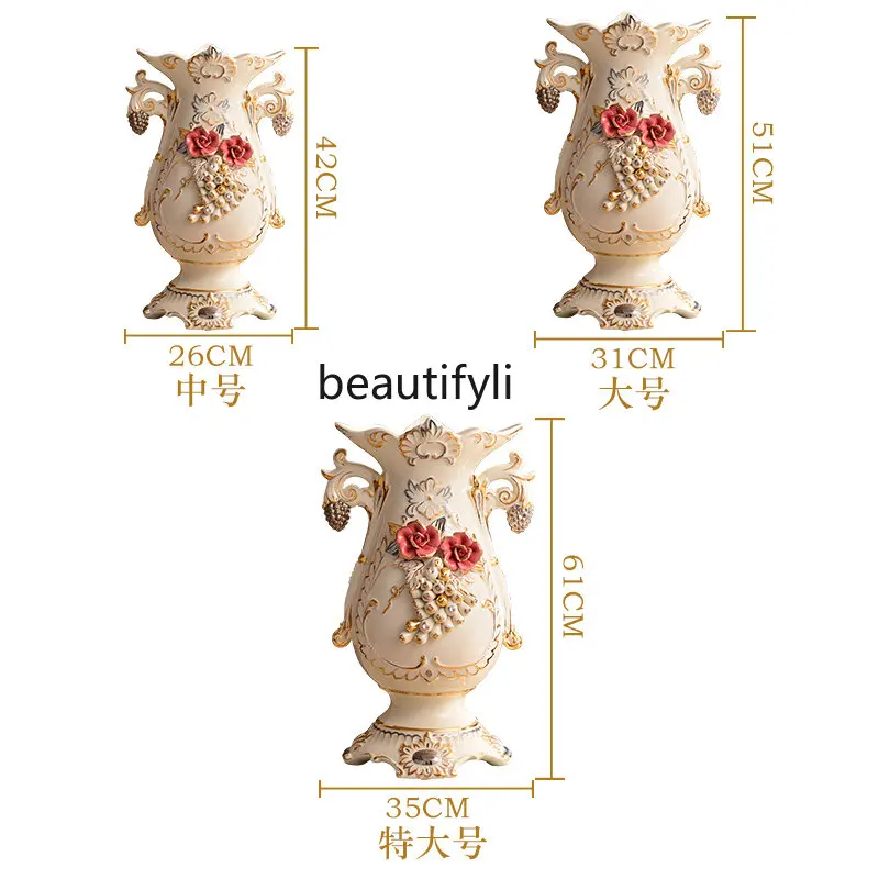 Напольная ваза в европейском стиле большая Цветочная композиция керамика для
