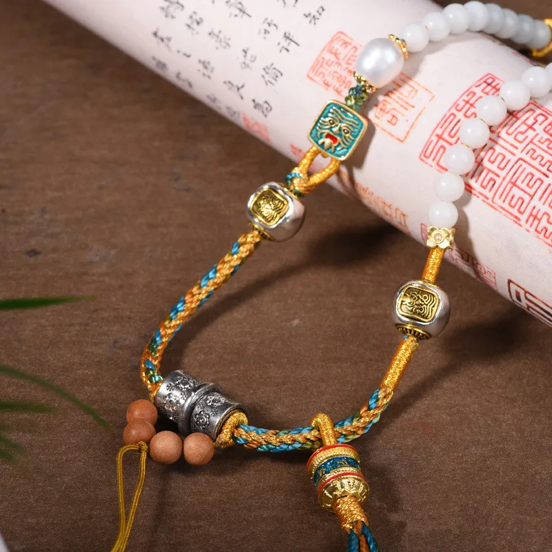 Хлопковая веревка в тибетском этническом стиле ручная работа плетеная вручную