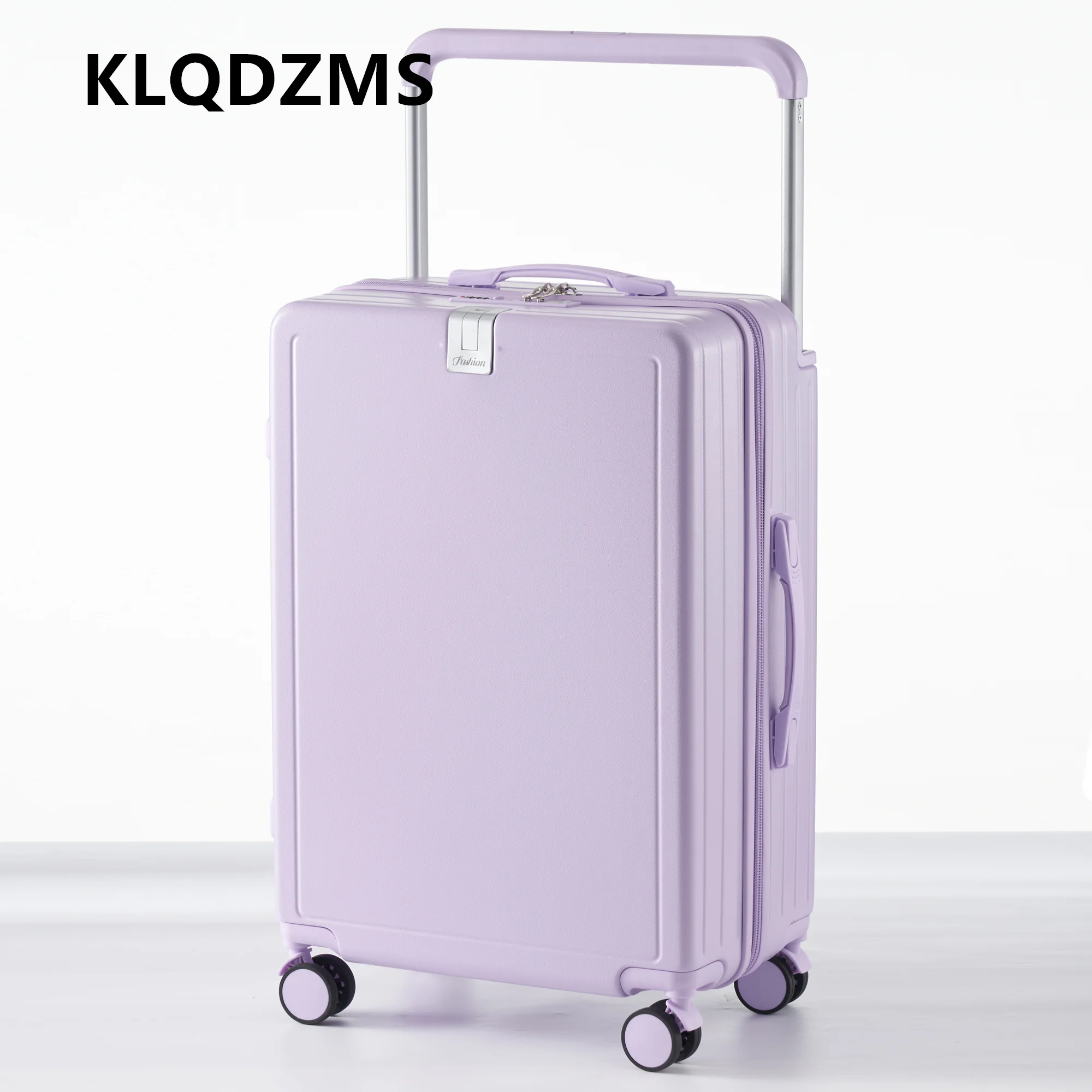 Фото Чемодан на колесиках KLQDZMS 20/22/24/26/28 дюймов с молнией, многофункциональный, большой емкости, с кодовым замком №5