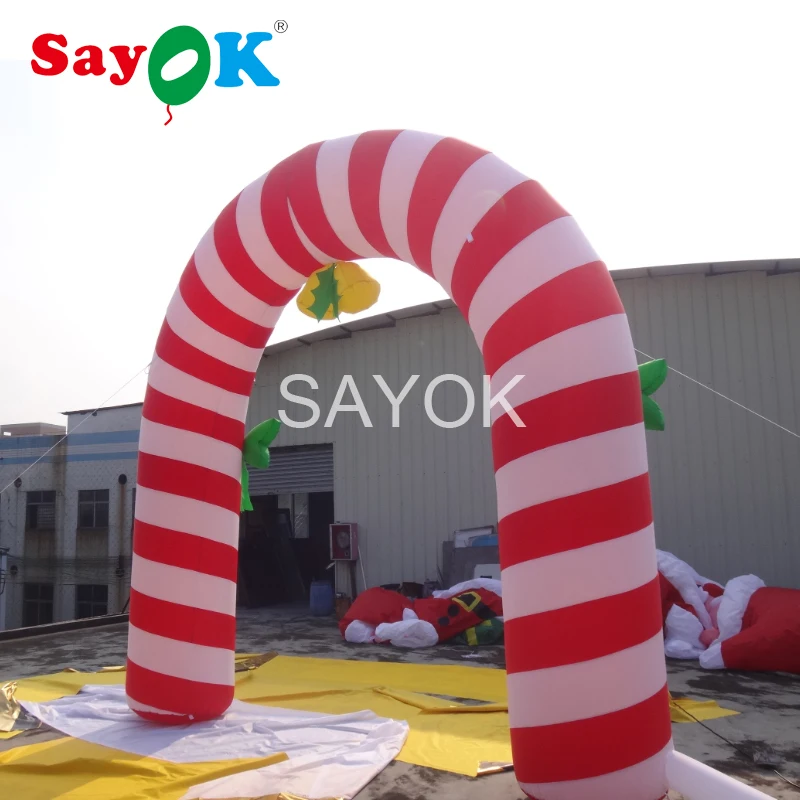 W6.56xh6.56ft надувная Рождественская декорация АРКА с рождественским декором