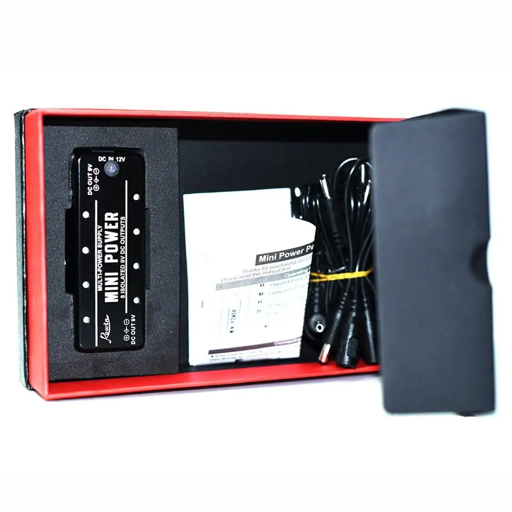 Rowin Mini Power Pedal Guitar Pedals Power Supply Multi Circuit Power 8 Isolated 9V Output With Short Circuit Protect  LEF-329