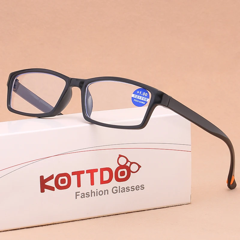 

Vintage Anti-Blue Light Reading Glasses Women and Men Square Plastic Reader Glasses Classic Computer Hyperopia Eyewear