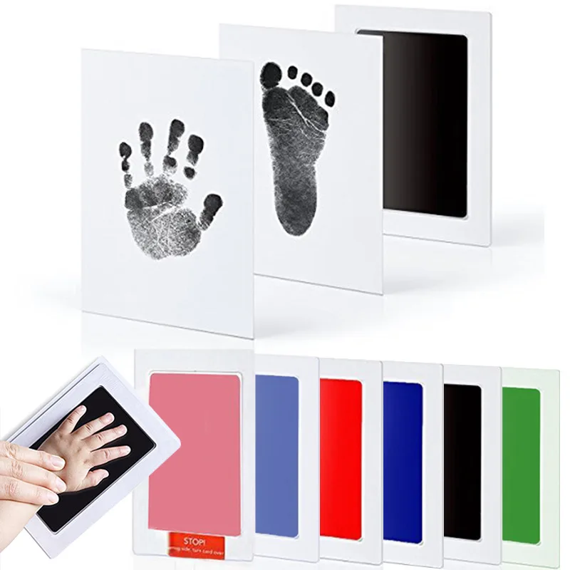 Non-Toxic Baby Handprint Footprint Imprint Kit Newborn Footprint Ink Pad for Newborn Souvenirs Gifts Pet Cat Dog Paw Prints