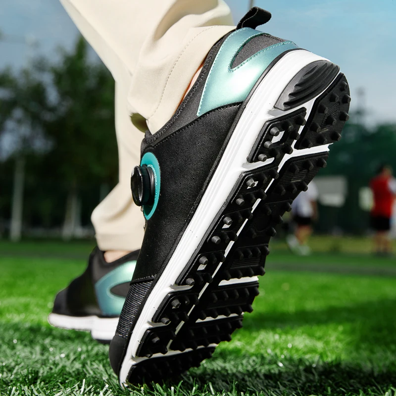 Professional Men's Golf Shoes Women's Golf Shoes Outdoor Grass Sports Non-slip Quick Lace-up Golf Training Shoes Plus Size 36-46