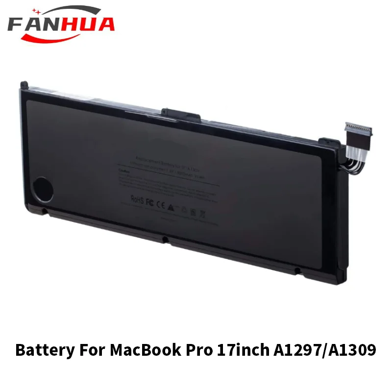 Replacement Laptop Battery A1309 Compatible with MacBook Pro 17inch A1297(Only fit Early 2009 Mid2009 Mid2010 Version)95Wh 7.3V