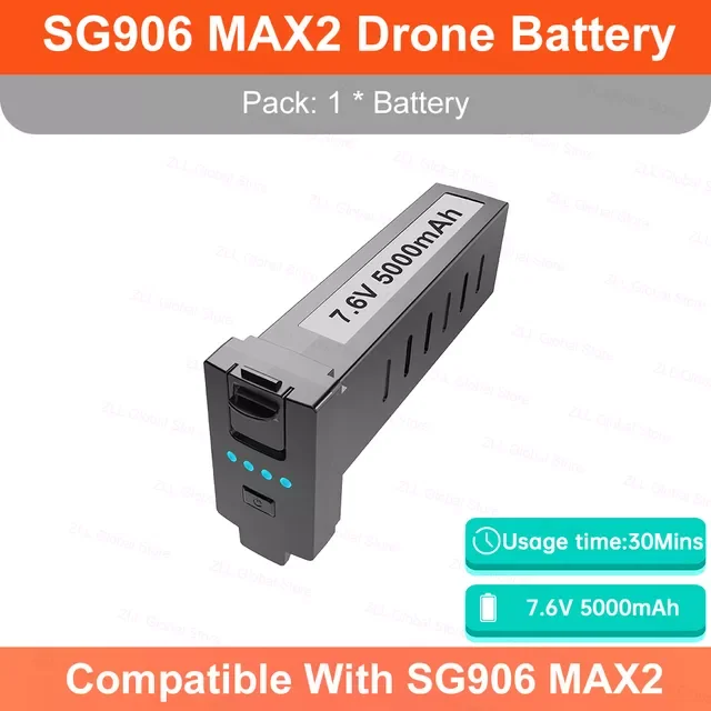 SG906 Max2 SG908 Max Drone 7.6V 3400 / 5000 Mah Lipo Battery Max 26 30 Min Flight Time Original SG906 Pro Drone Accessories enlarge