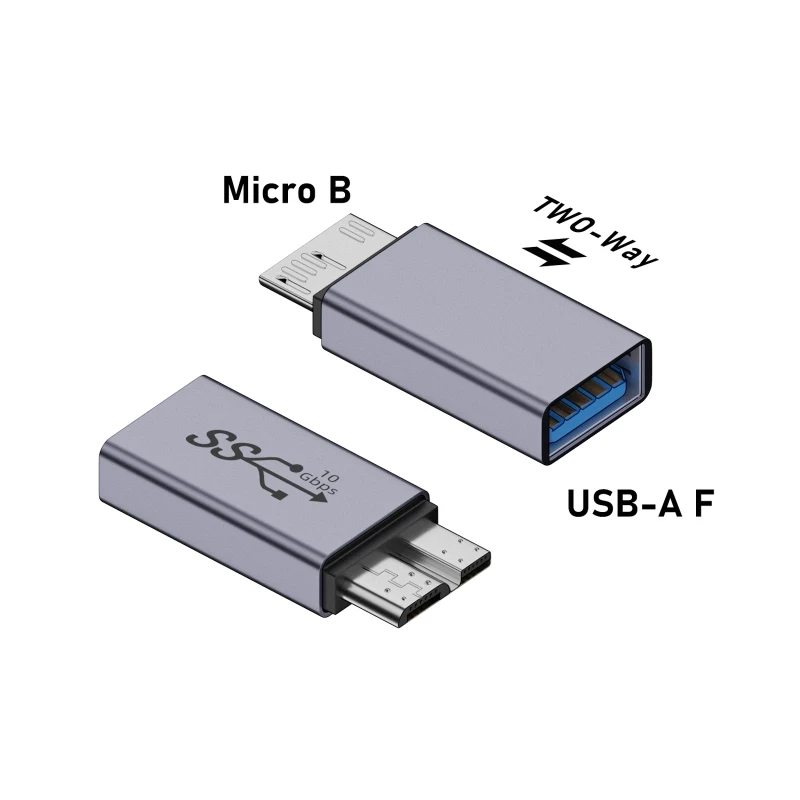 Фото Переходник с USB C на Micro B USB 3,0, переходник с Type C «мама» на Micro B «папа», быстрая зарядка USB Micro 3,0 на Type C, супер скорость для ноутбука, HDD №5