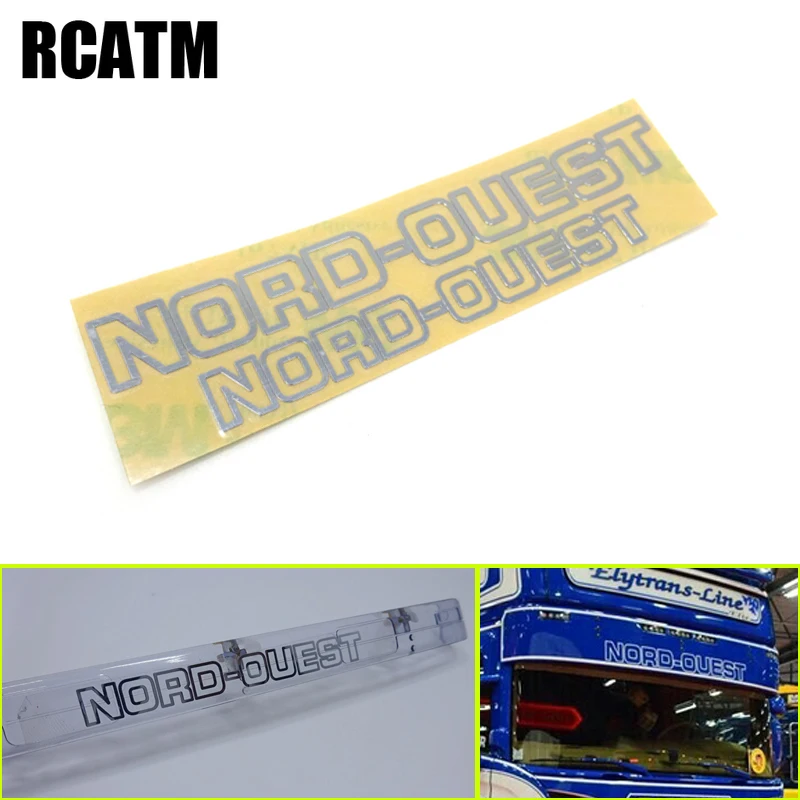 

Metal Car Roof Sun Visor Light Box Decoration Sticker for 1/14 Tamiya RC Truck Trailer Tipper Scania R620 R470 DIY Upgrade Parts