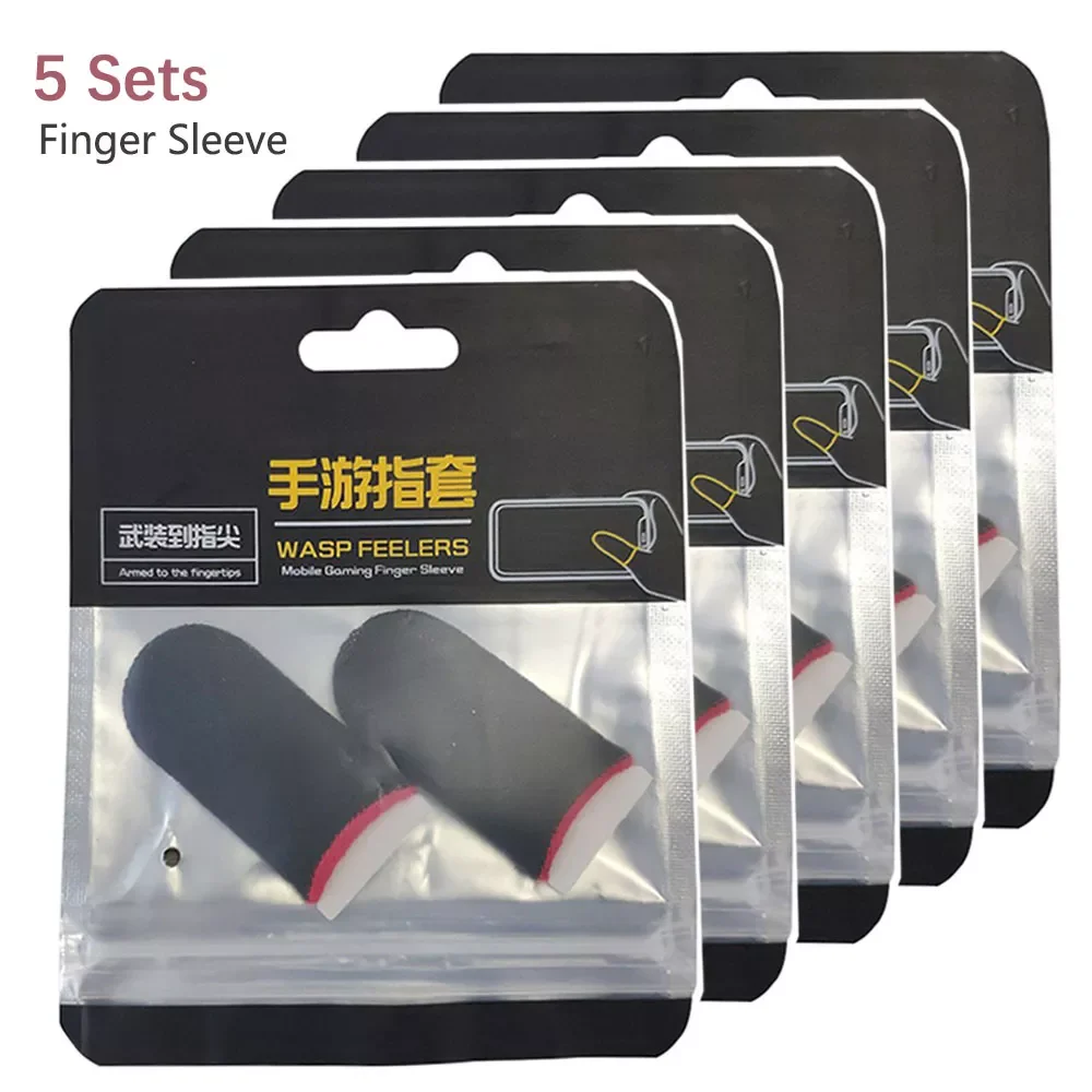 

Sets Gaming Finger Sleeve Game Cover Sweatproof Gloves Breathable Fingertips For Mobile Games Touch Screen Finger Controller