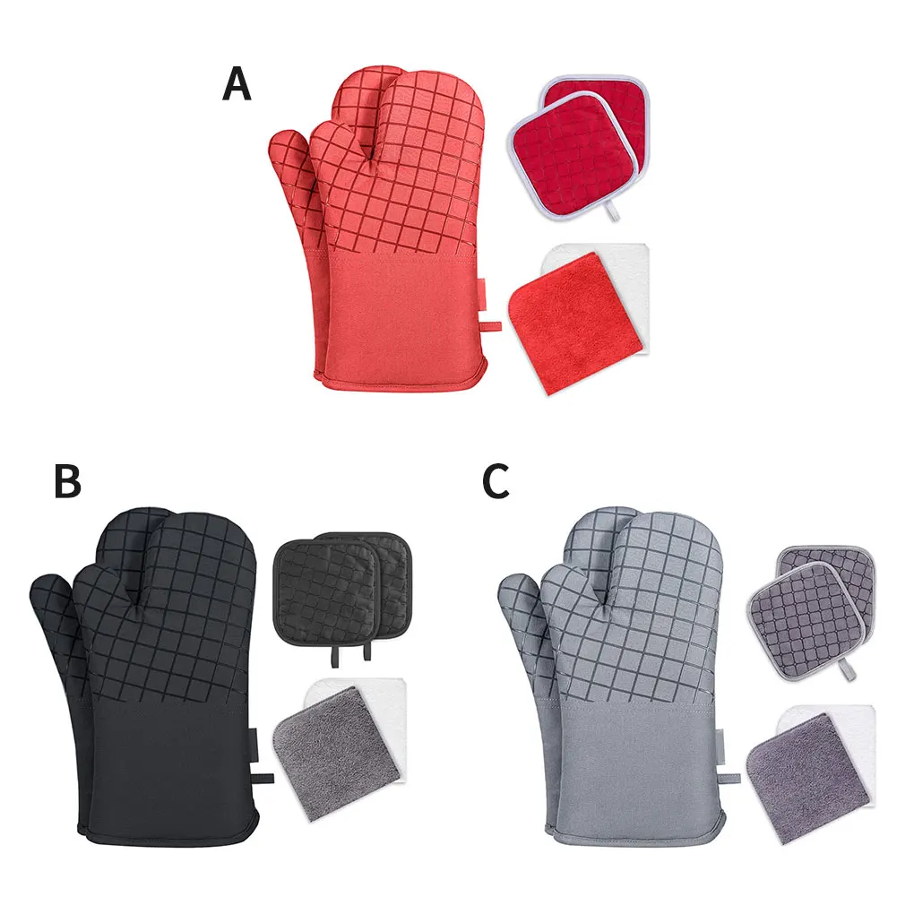 

6 шт./комплект, Хлопковые варежки для духовки и микроволновки