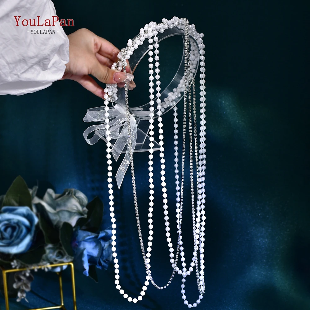 YouLaPan Невеста Длинная повязка на голову с кисточками Свадебные головные уборы