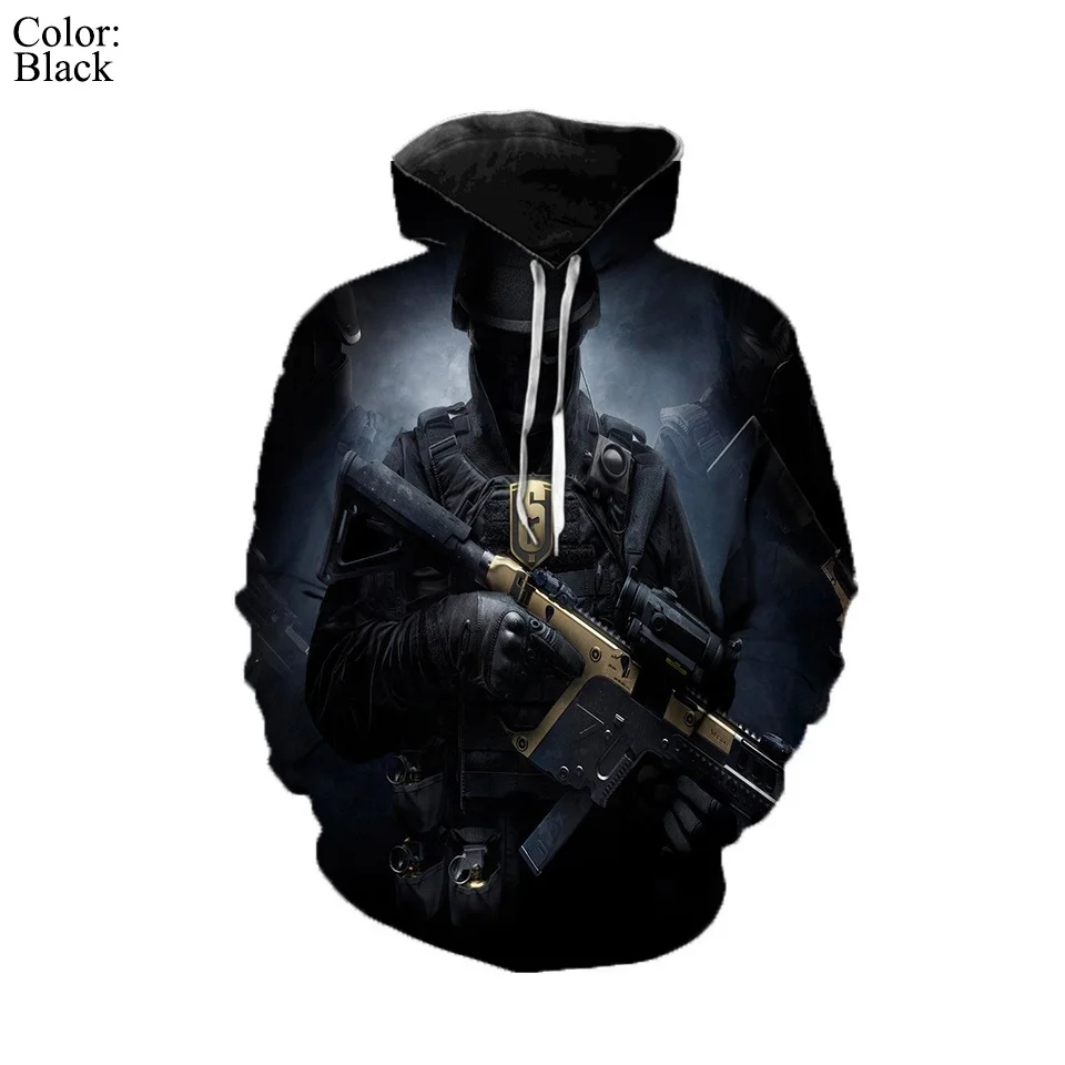 

2022 New Hot Sale Rainbow Six Siege Game 3D Print Hoodie Video Game Casual Wear Men / Women's Autumn and Winter Hoodie