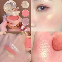 3 in 1 make up palette highlight blush palette matte eyebrow powder matte shimmer waterproof eye shadow pallet portable makeup