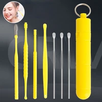 ear cleaner earwax removal tool earpick curette reusable ear cleaning wax remover spring spoon ear pick cleanser care