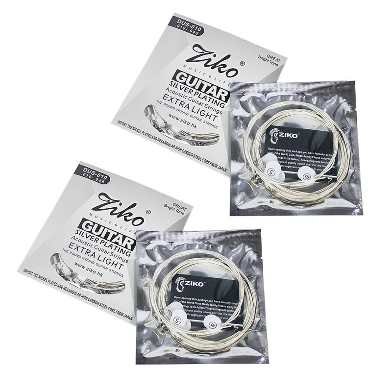 

Ziko 12X Dus Series Acoustic Guitar Strings Hexagon Carbon Steel Core Silver Plating Wound Dus-010