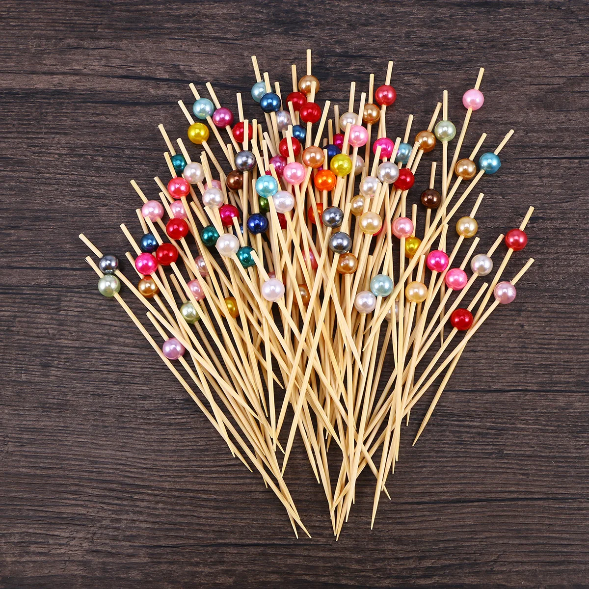 

100pcs Wedding Party Supplies Fruit Sticks Appetizer Picks Wooden Toothpicks Picks Martini Picks
