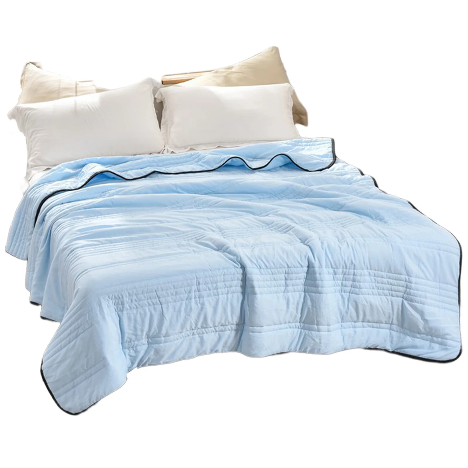 

Ice Silk Cooling Blanket Soft Comfortable Air-Conditioner Quilt For Bedroom Summer Thin Quilt With Machine Washable Home Textile