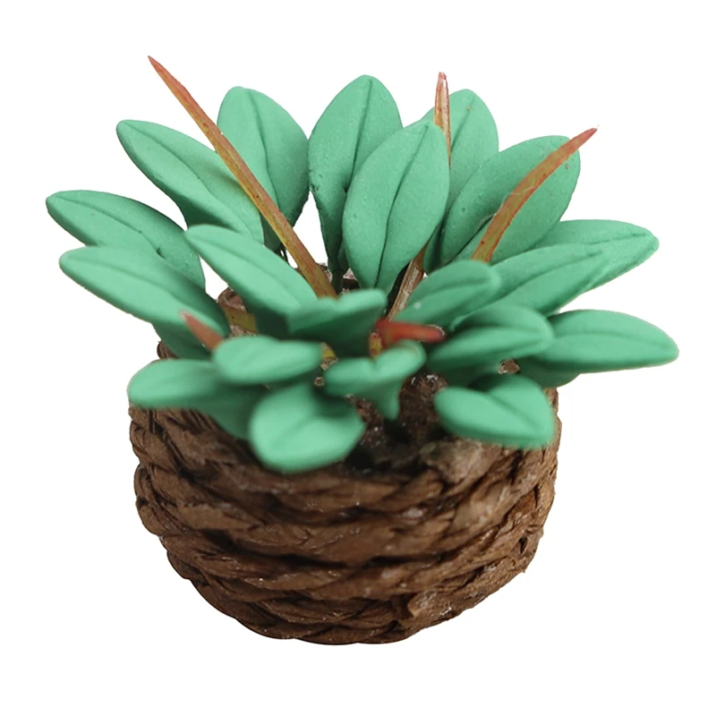 

1/12 Dollhouse Miniature Flowers Simulation For MINI Hanging Basket Clay Flowerpot Dollhouse Decoration