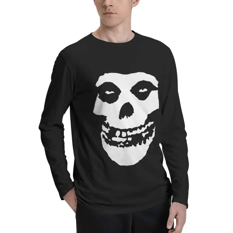 Классические футболки Misfits с длинным рукавом и черепом футболка Новая уникальная
