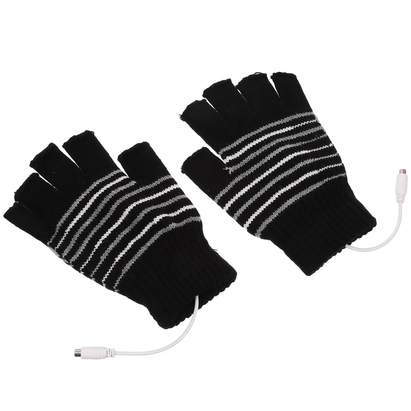 

USB Heated Gloves Batteries Rechargeable Winter Hands Warmer Laptop Electric Unisex Yarn Miss Women Mitten