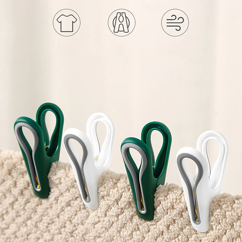 

12Pcs Clothes Pegs Dry Quilt Single Clothespins Household Cotton Quilt Hanger Fixed Large Windproof Clip Clothes Quilt Organizer