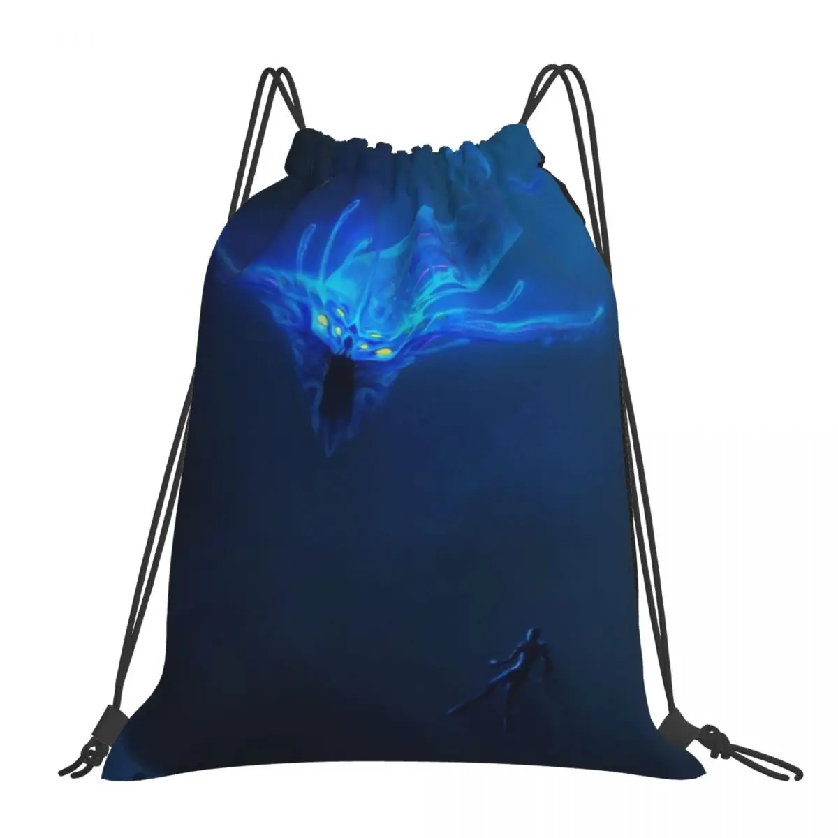 

Subnautica- Ghost Leviathan Poster Backpacks Portable Drawstring Bags Drawstring Bundle Pocket Shoes Bag Book Bags For Man Woman