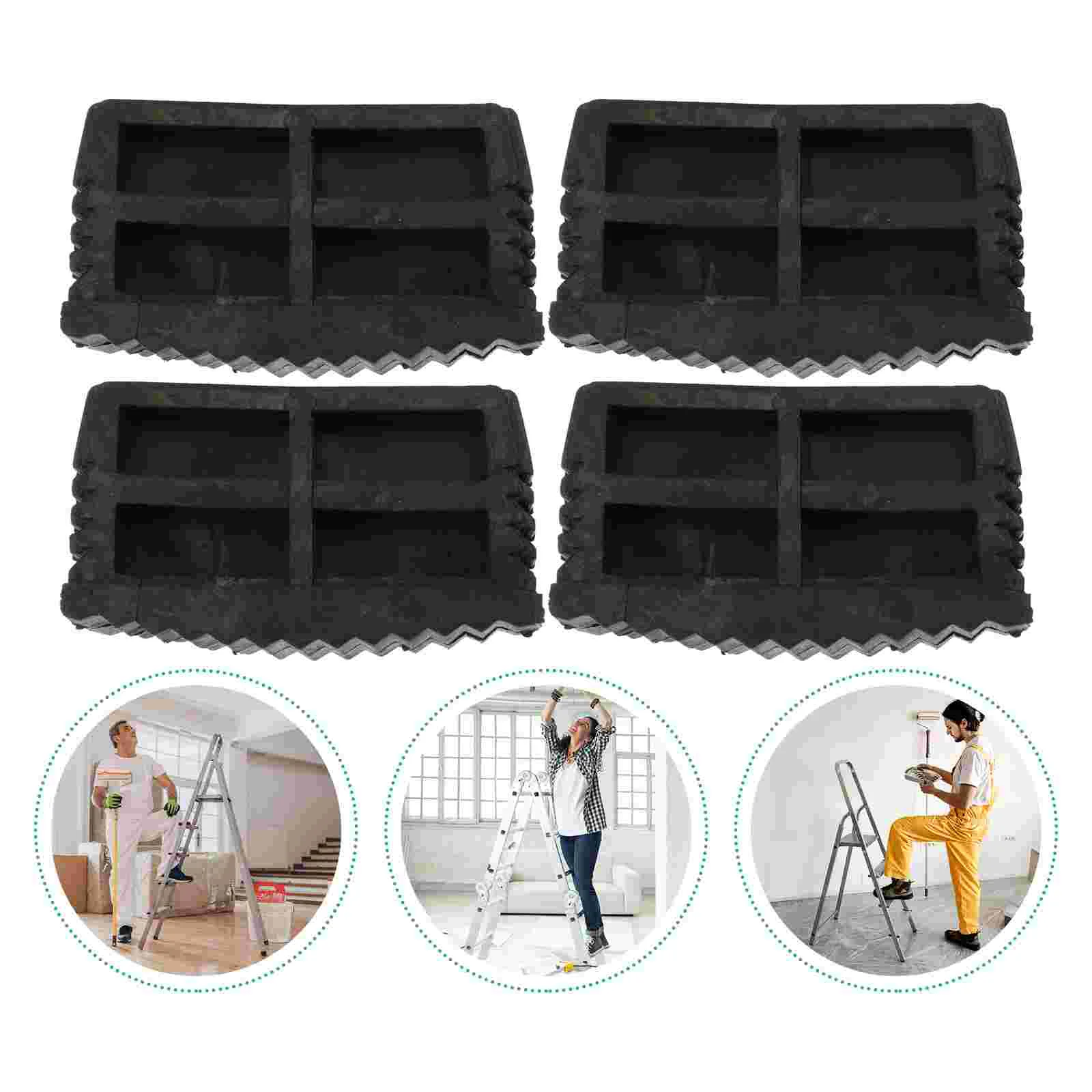 

4 Pcs Foot Mask Ladder Feet Protector Feet Protector Chair Leg Protectors Folding Bumper Non- Replace