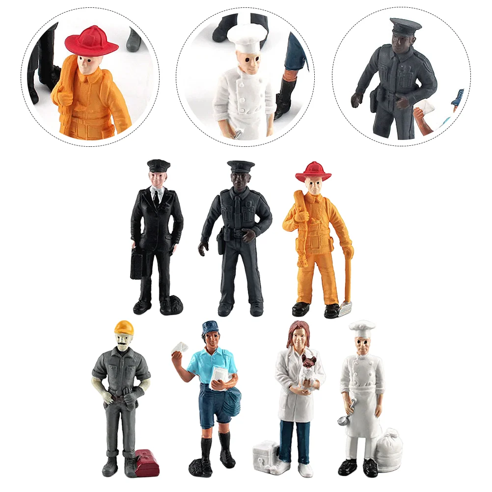 

7Pcs Simulated Human Models Fake People Figurines Micro Landscape Decors
