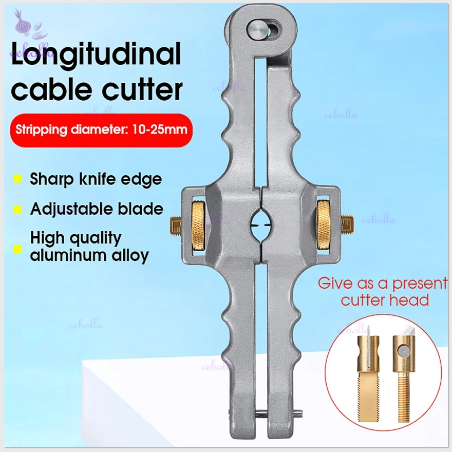 

Hight Quality SI-01 Longitudinal Opening Knife Cable Slitter Longitudinal Sheath Fiber Optical Cable Stripper 10-25mm