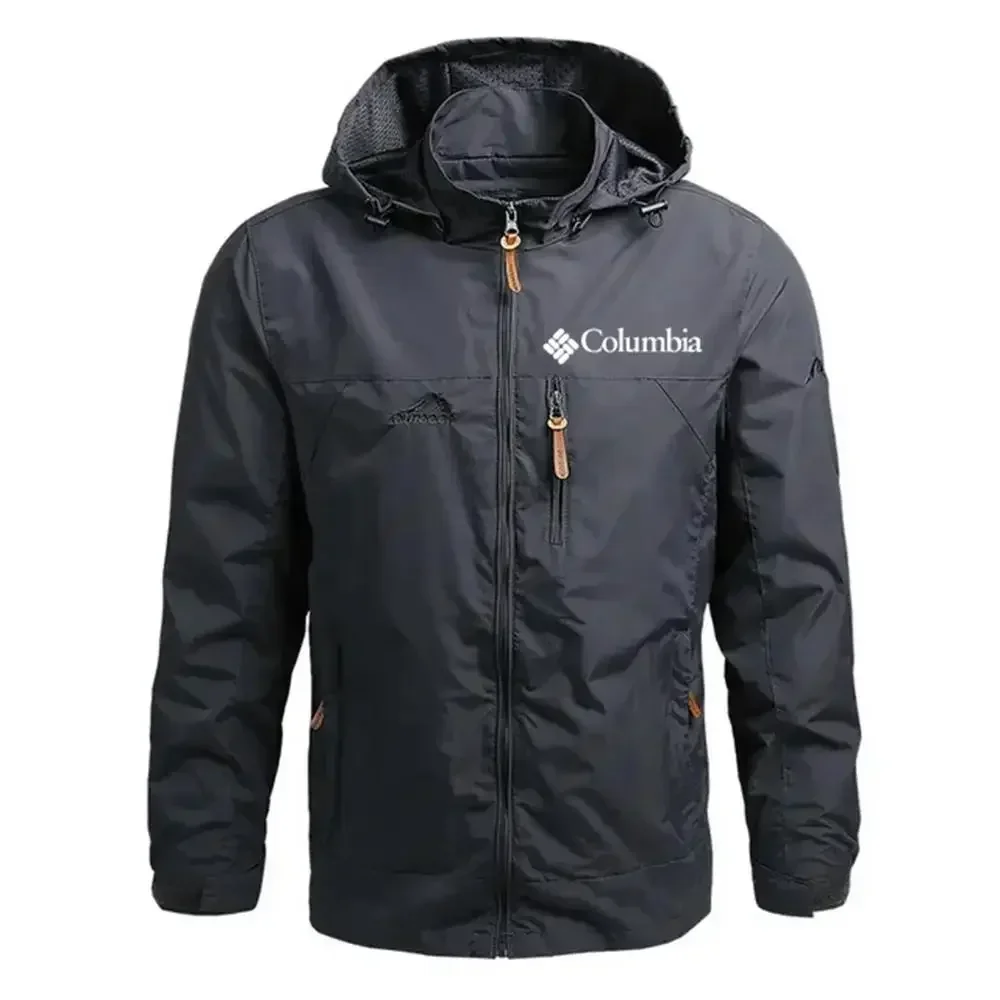 

Columbia Men's sprint jacket, light coat, camping hiking fashion, hooded jacket, waterproof windproof coat, New products