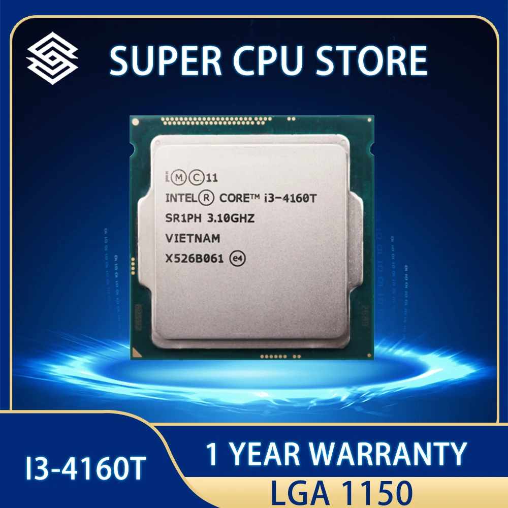 

Intel Core i3-4160T i3 4160T CPU Processor 3M 35W 3.1 GHz Dual-Core Quad-Thread LGA 1150