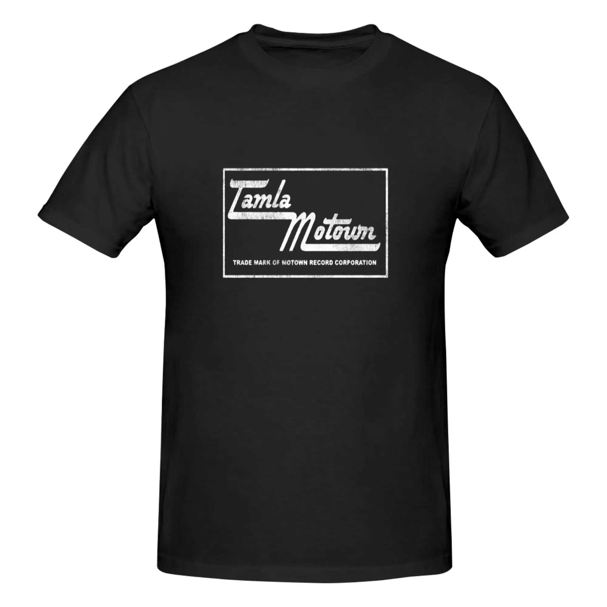 Фото Забавная винтажная футболка с принтом Tamla-Motown-(1) Essential для мужчин, унисекс, черная №1