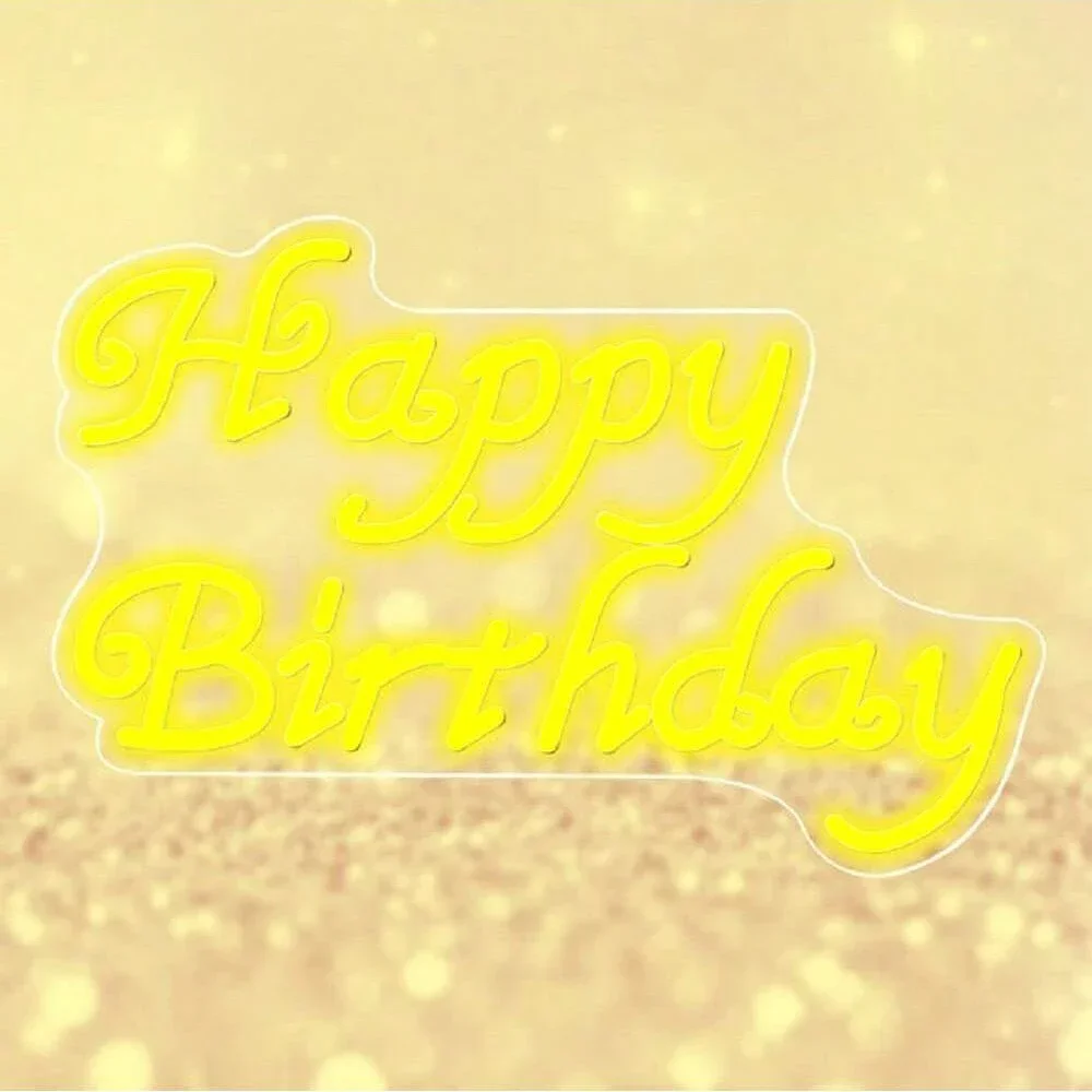 Неоновая Вывеска На День Рождения Настенный Декор Светодиодная Светящаяся
