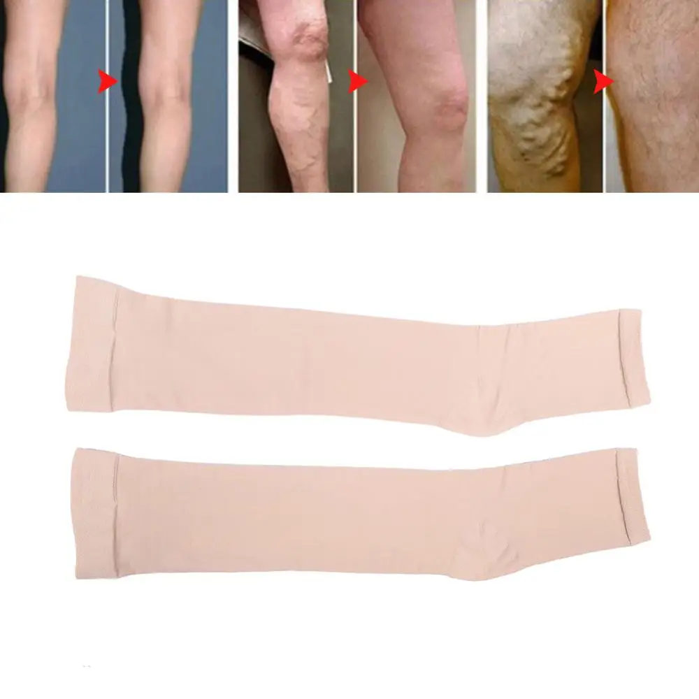 

1Pair Medical Compression Socks 30-40mmHg Middle Tube Thin Calf Sleeve Peep-to Socks Pressure Varicose Veins leg bandage