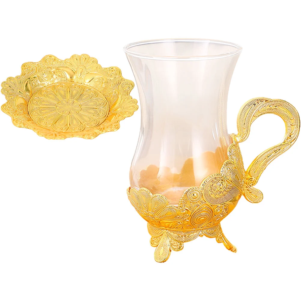 

Tea Cup Coffee Mug Set Turkish Cups Drinking Serving Golden China Rustic Cappuccino Retro British Latte Marble Vintage Flower