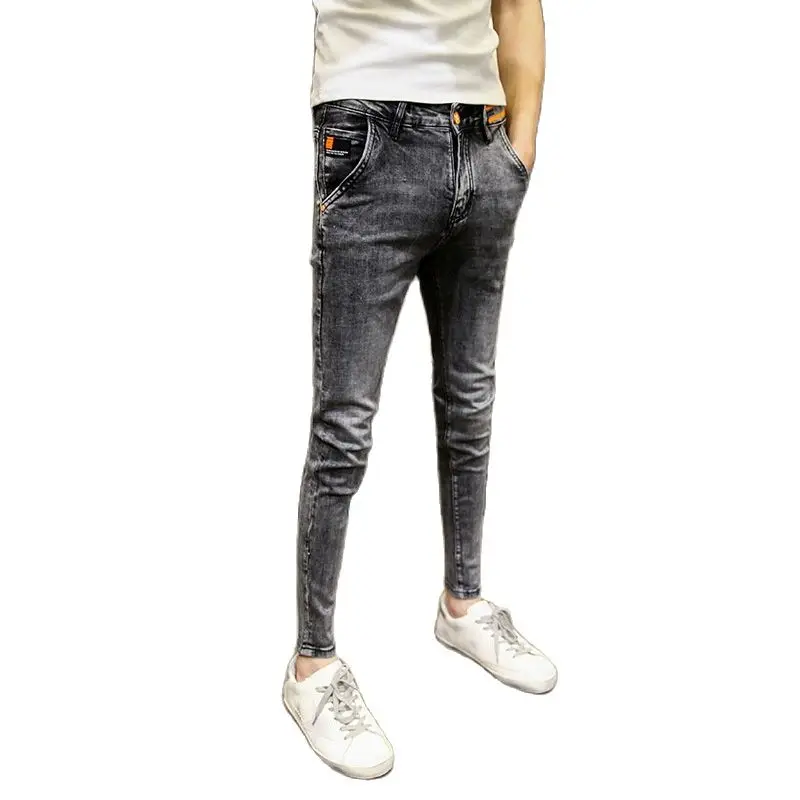 

Denim Jeans For Men 2022 Skinny Jeans Men Spring Classic Designer Spring School Students Cowboy Slim Trendy Grey Pants Man