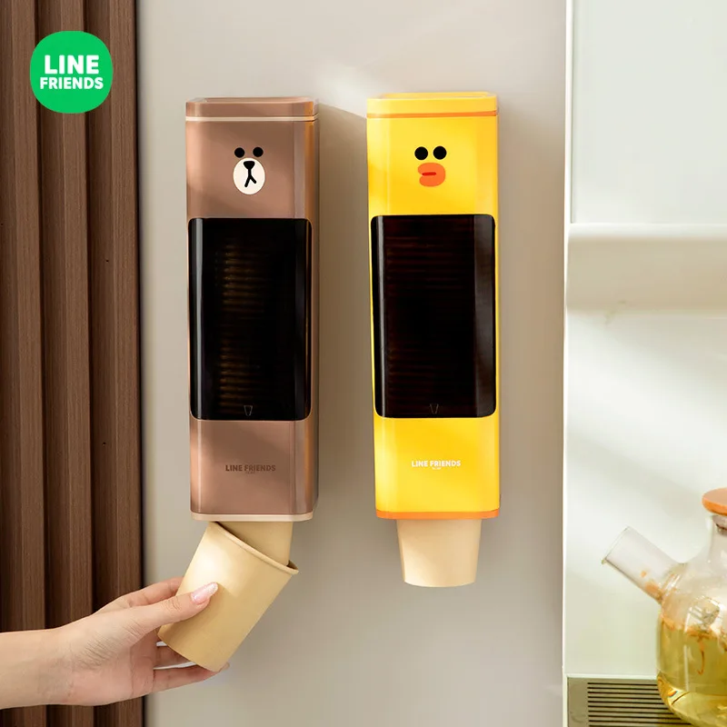 

Линия друзей коричневый персонаж аниме мультфильм настенное крепление одноразовая искусственная Автоматическая стойка для хранения чаше...