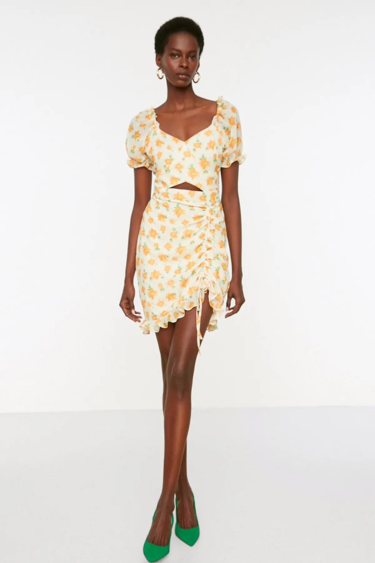 

Women's Dress Ecru Floral Cut Out Detailed Elegant Fashion Casual Casual Casual Casual Casual Casual Boho Beach Dress